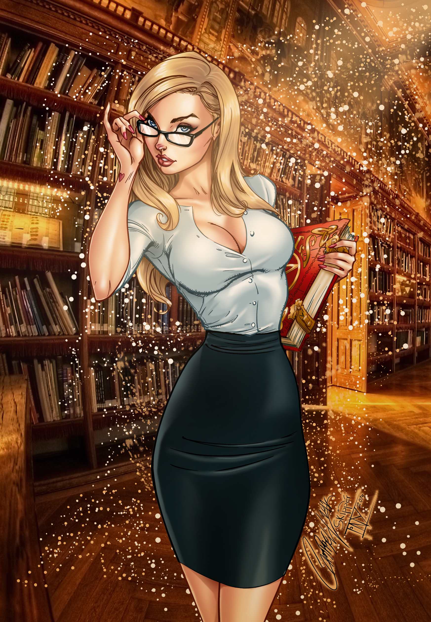 Alice The Librarian By J Scott Campbell J Scott Campbell Fan Page
